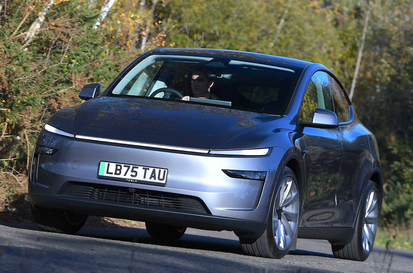 Tesla Model Y front cornering