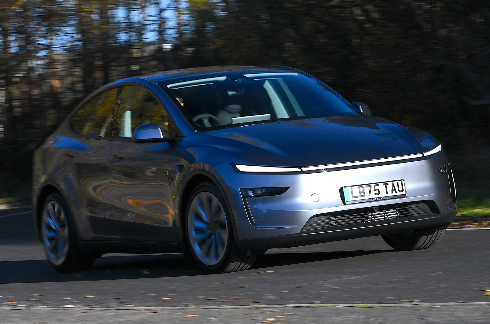 Tesla Model Y front cornering