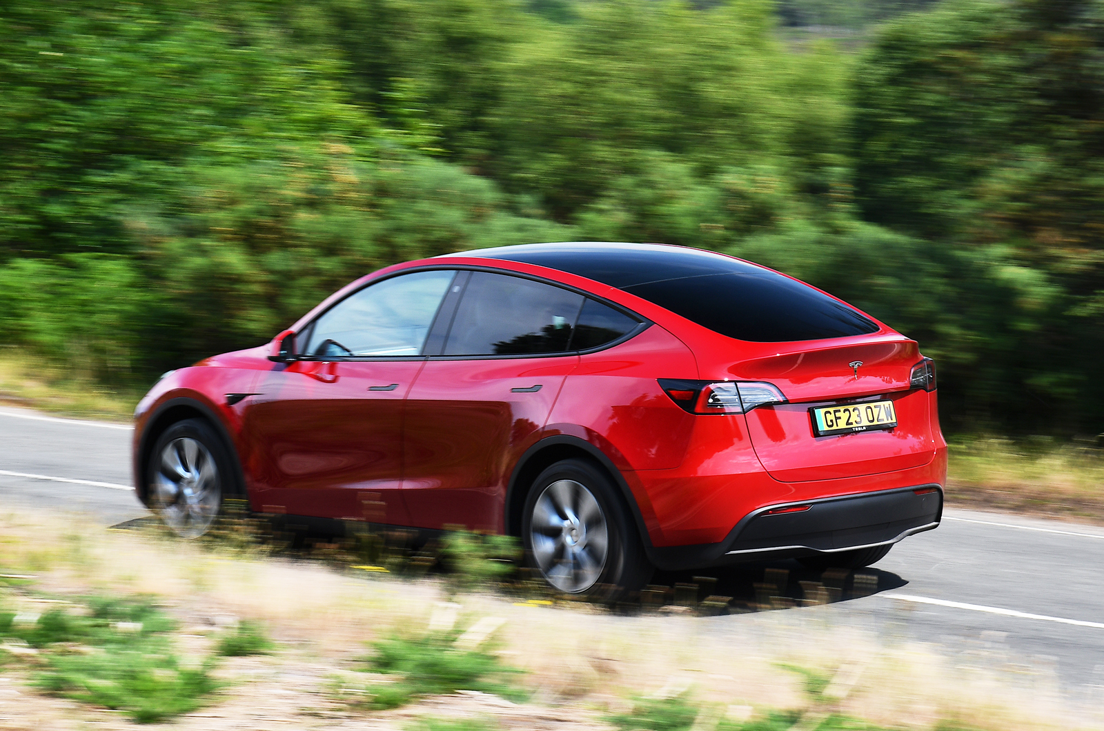 Tesla Model Y rear action