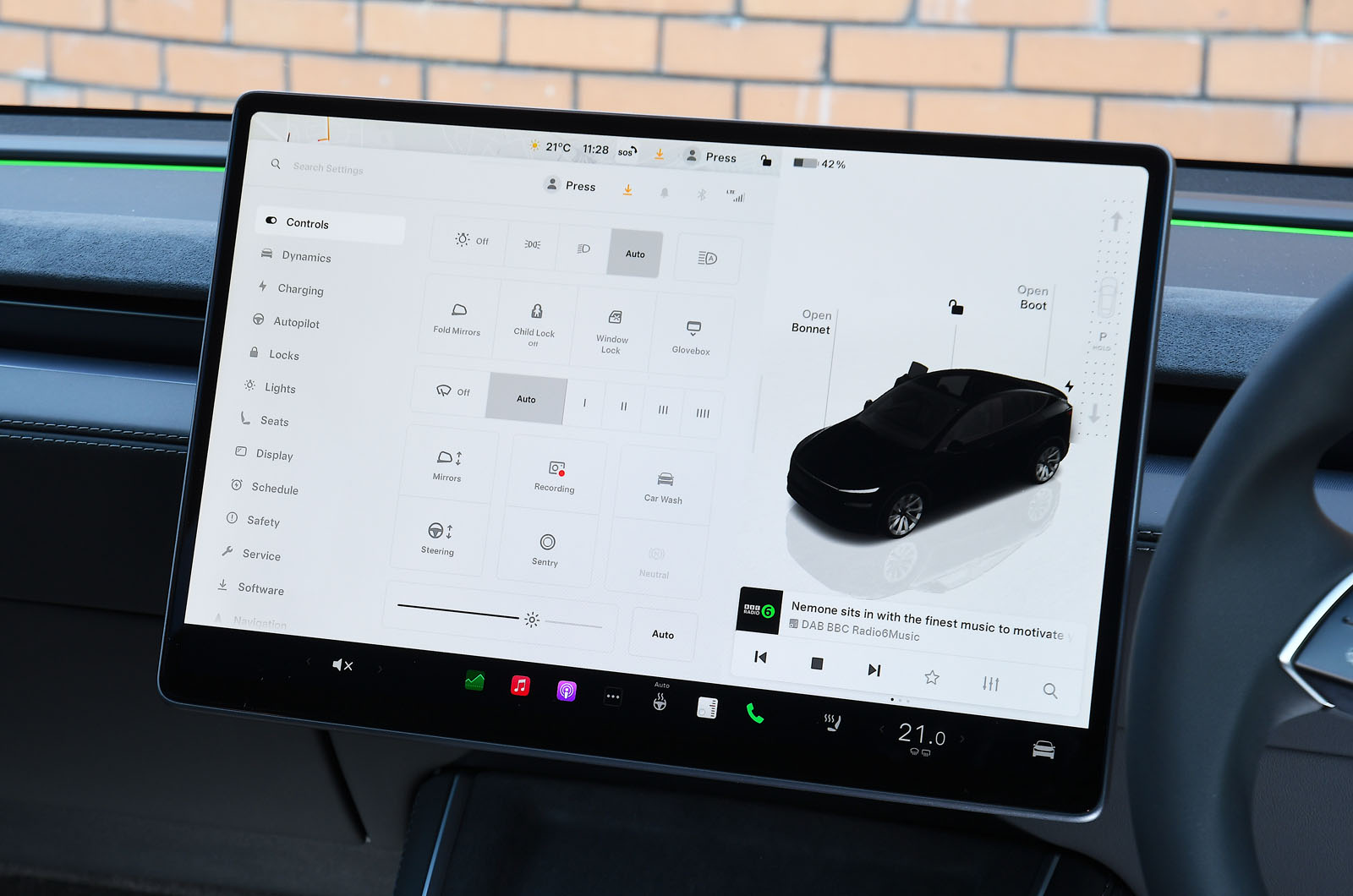 Tesla Model Y touchscreen