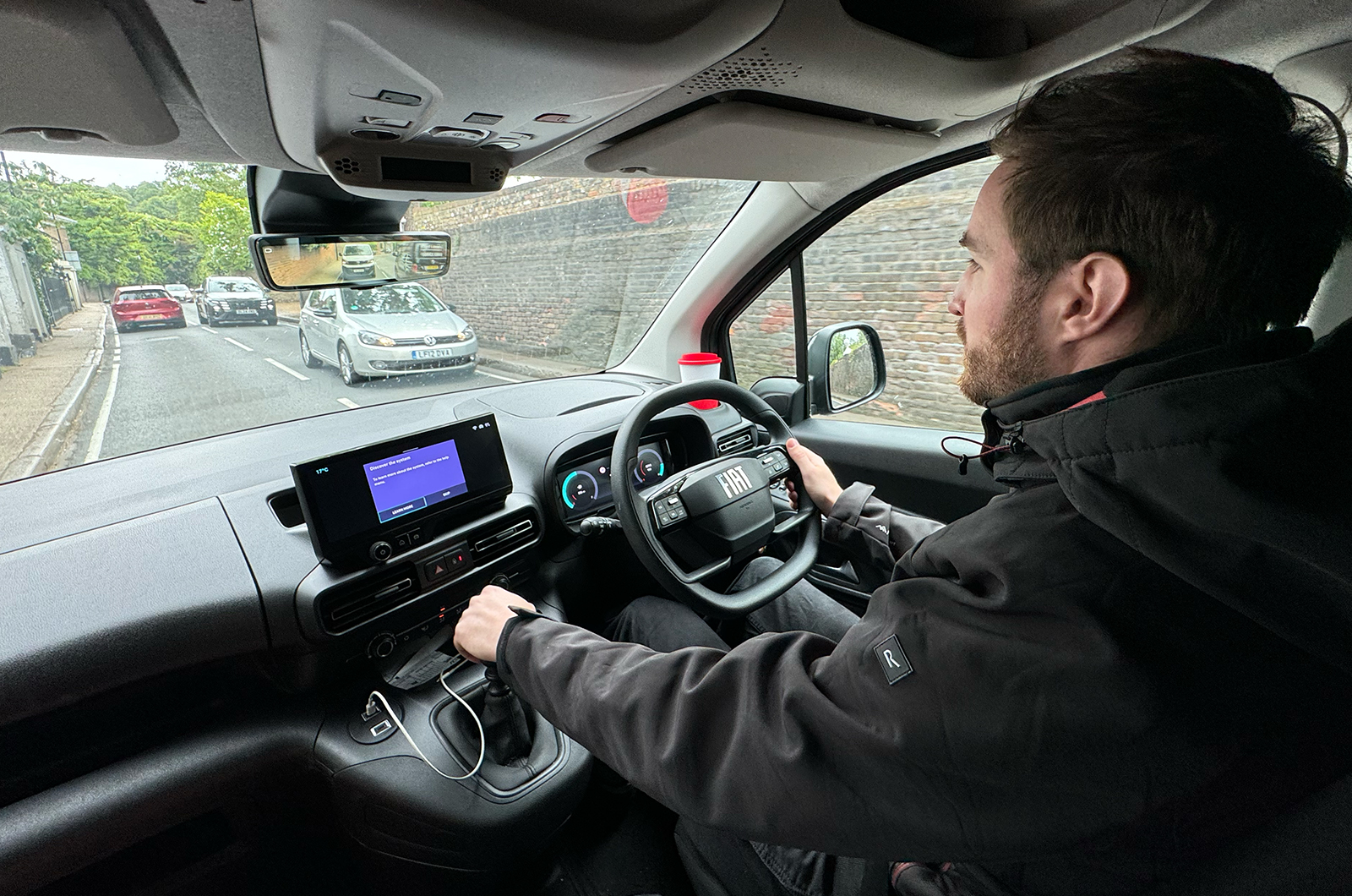 Tom Goodban driving the Fiat Doblo