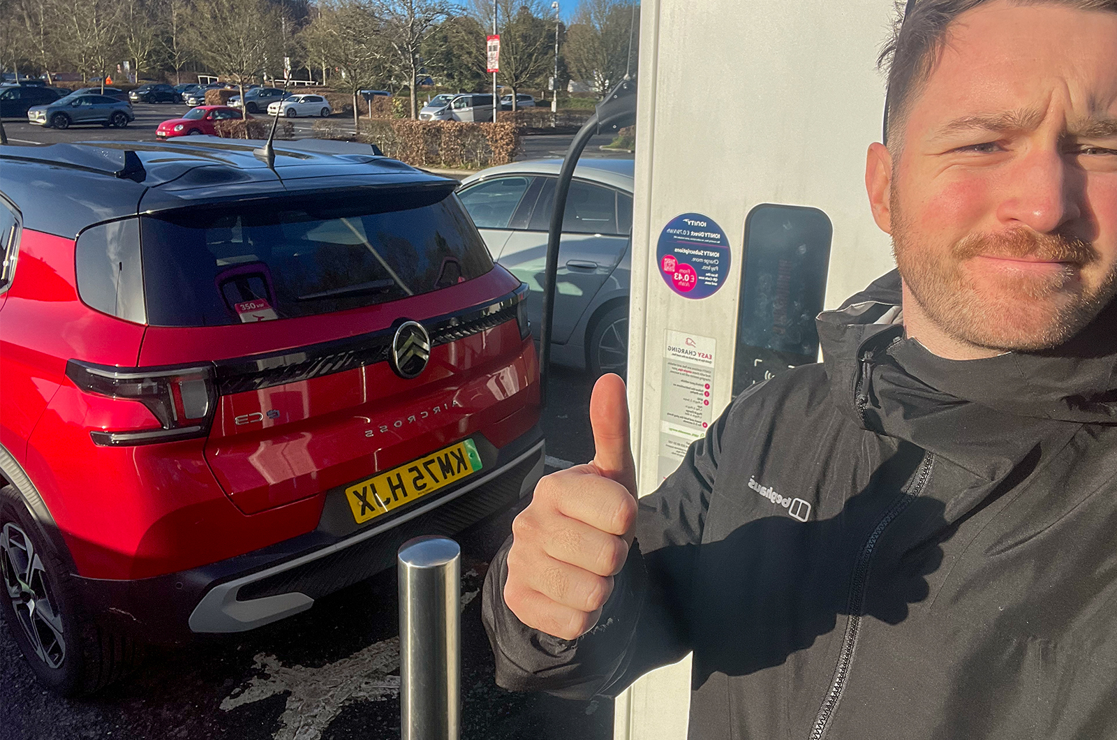 Tom charging the e-c3 aircross