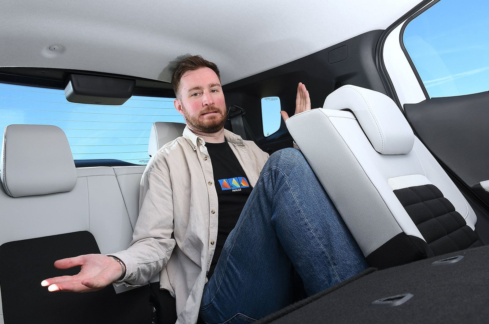 Tom in the back row of the 7 seat Citroen C3 Aircross