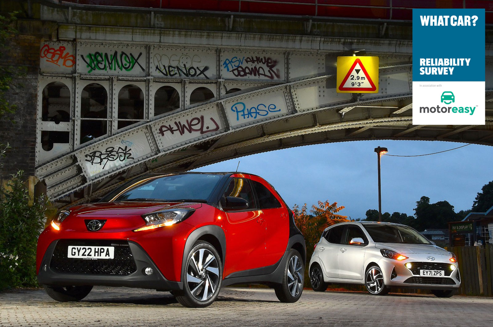 Most and least reliable petrol cars Toyota Aygo and Hyundai i10