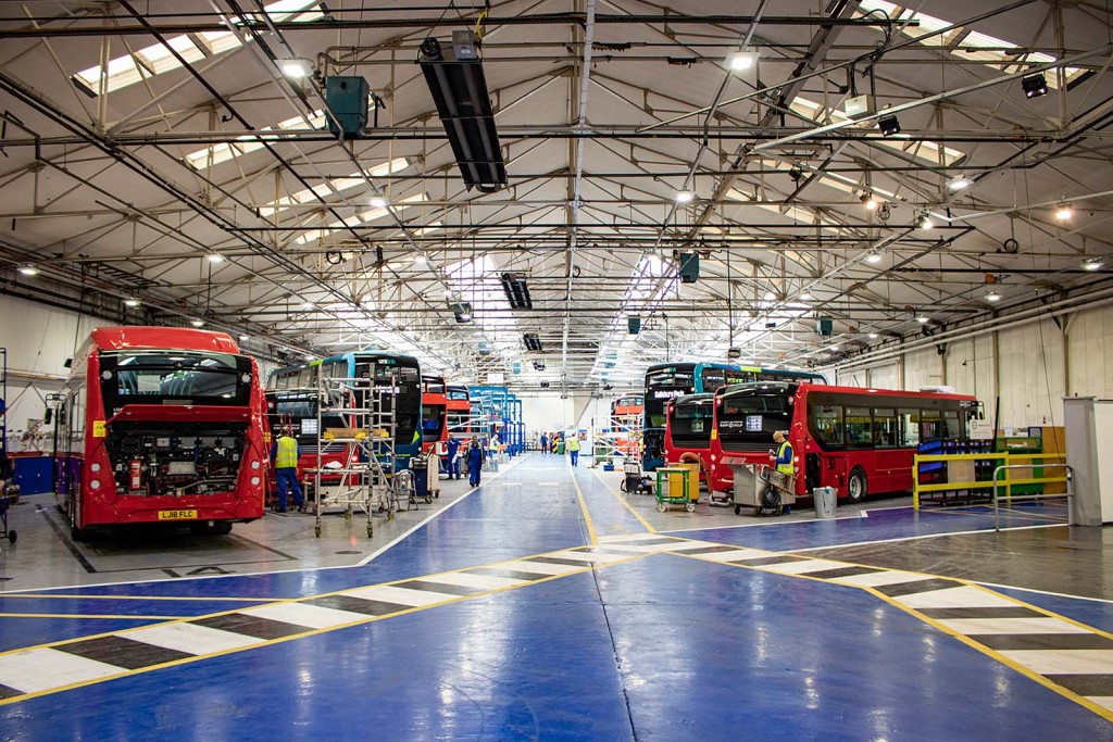 UK bus garage 
