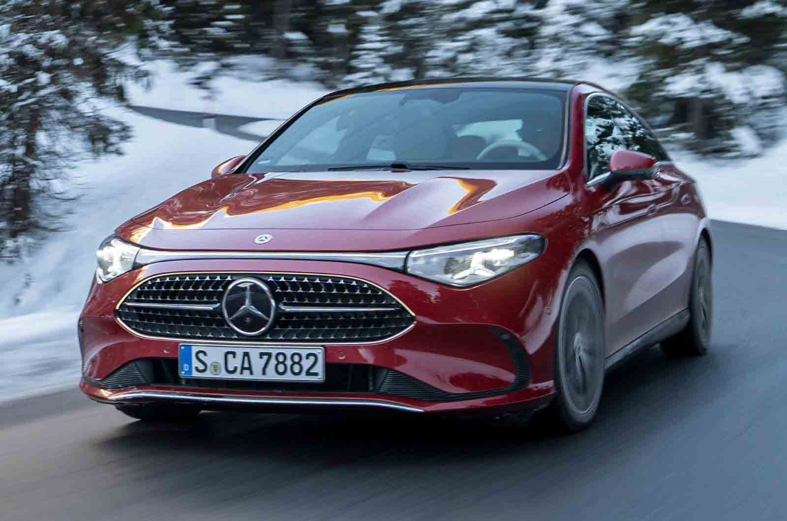Mercedes CLA hybrid front driving