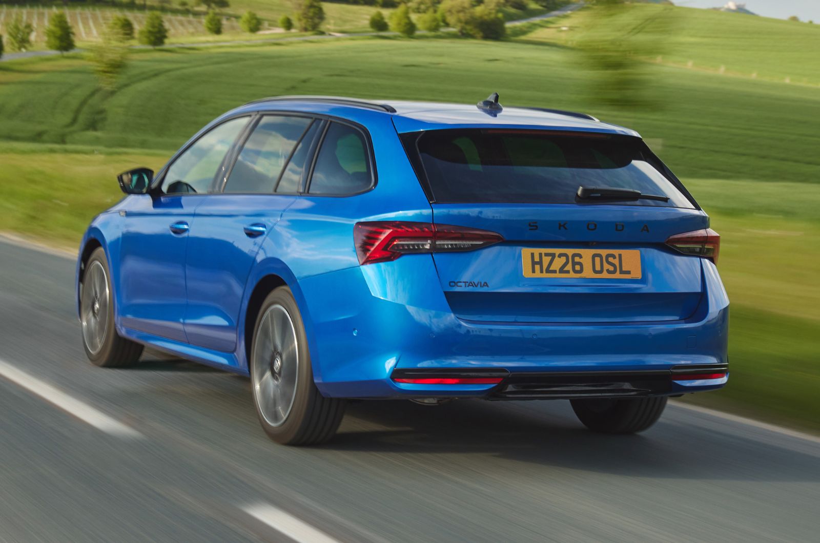 2026 Skoda Octavia Estate rear left driving