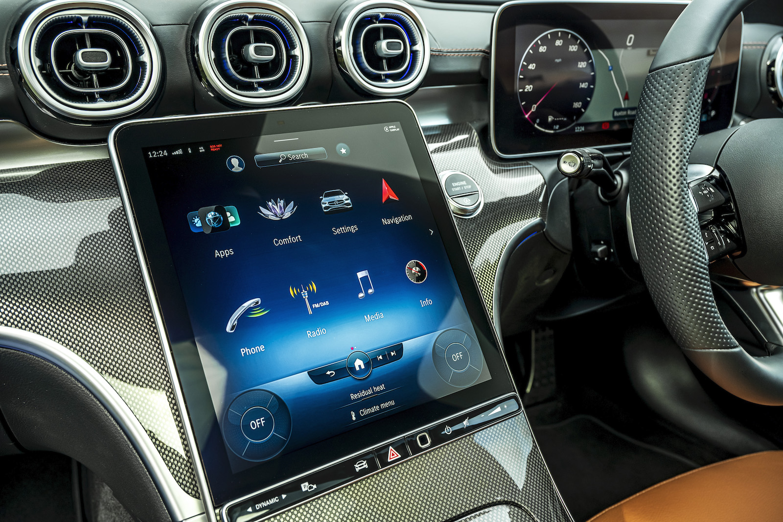 Used Mercedes C-Class 2021-present interior infotainment
