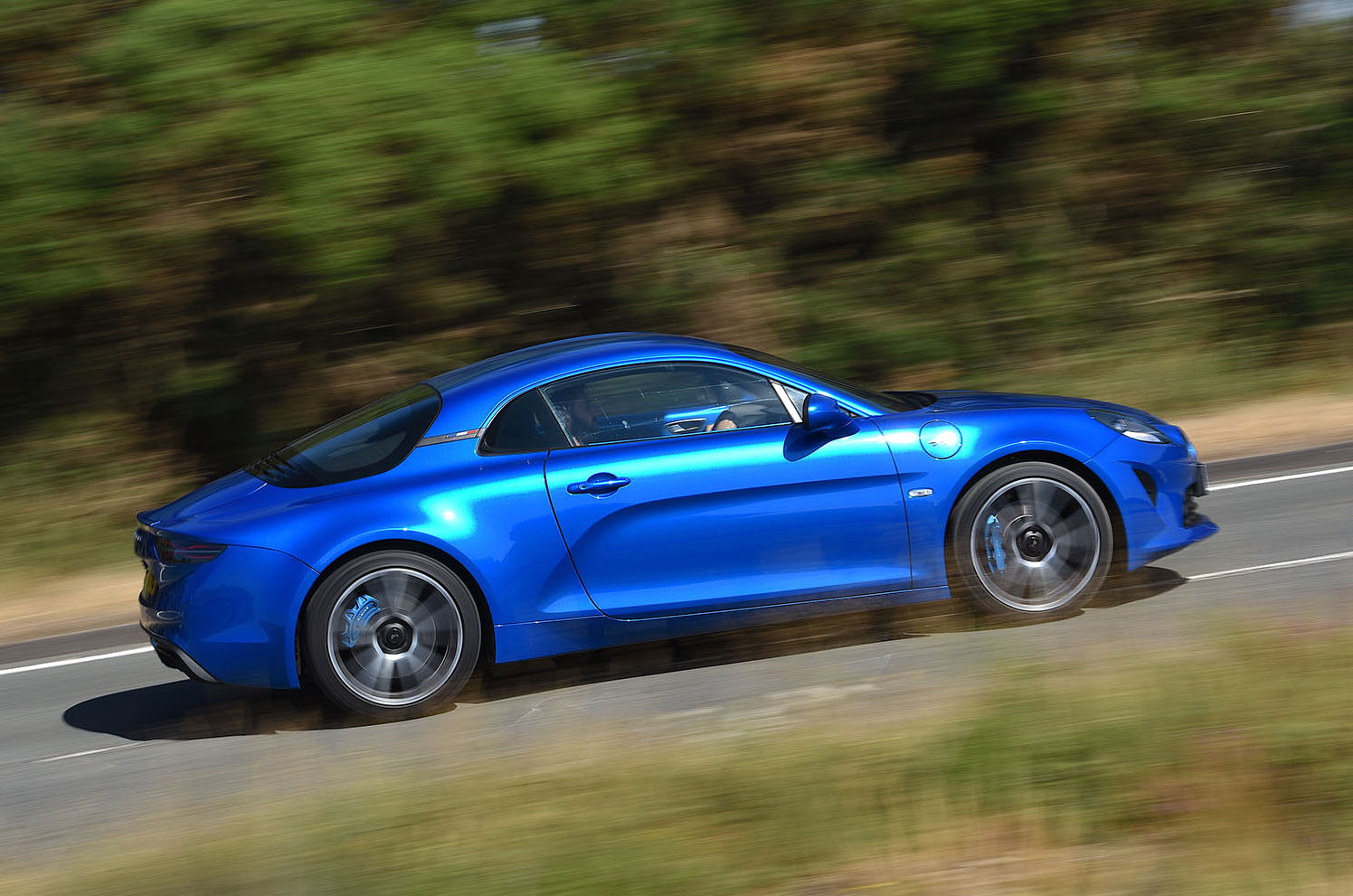 Used Alpine A110 2018-present side driving blue