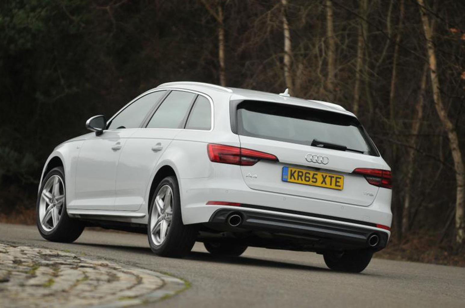 Used Audi A4 Avant 2015-2024 rear cornering white
