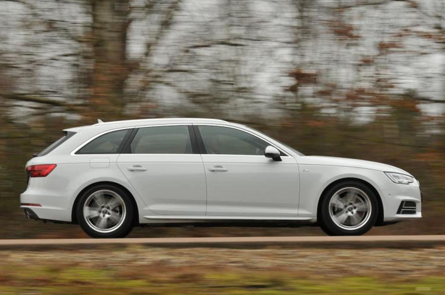 Used Audi A4 Avant 2015-2024 side driving white