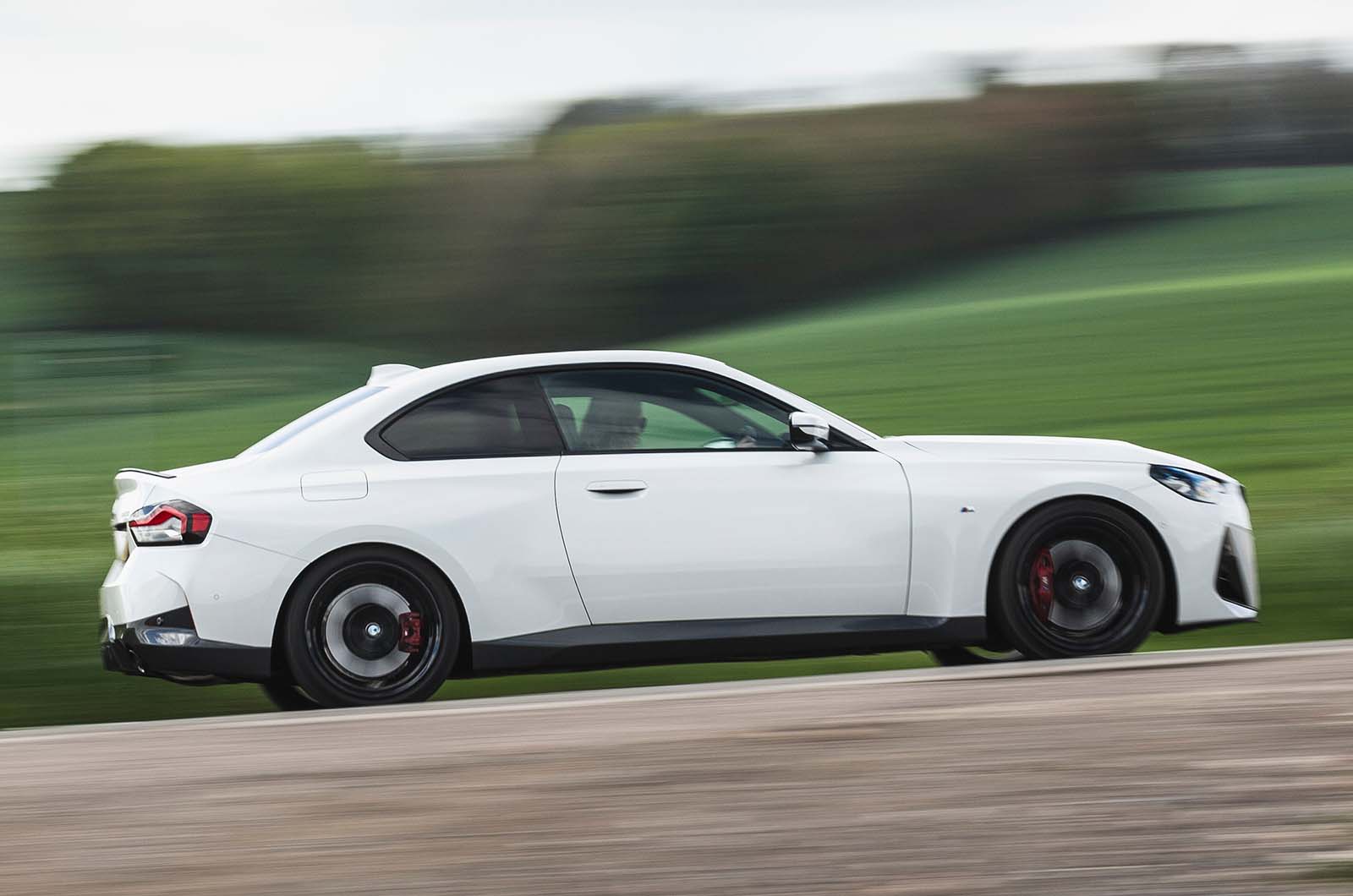 Used BMW 2 Series Coupé 2022-present side driving white