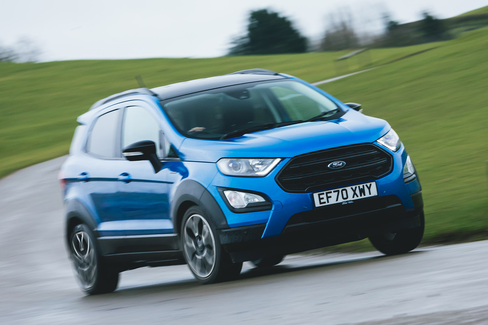 Used Ford Ecosport 2014-2023 front cornering blue