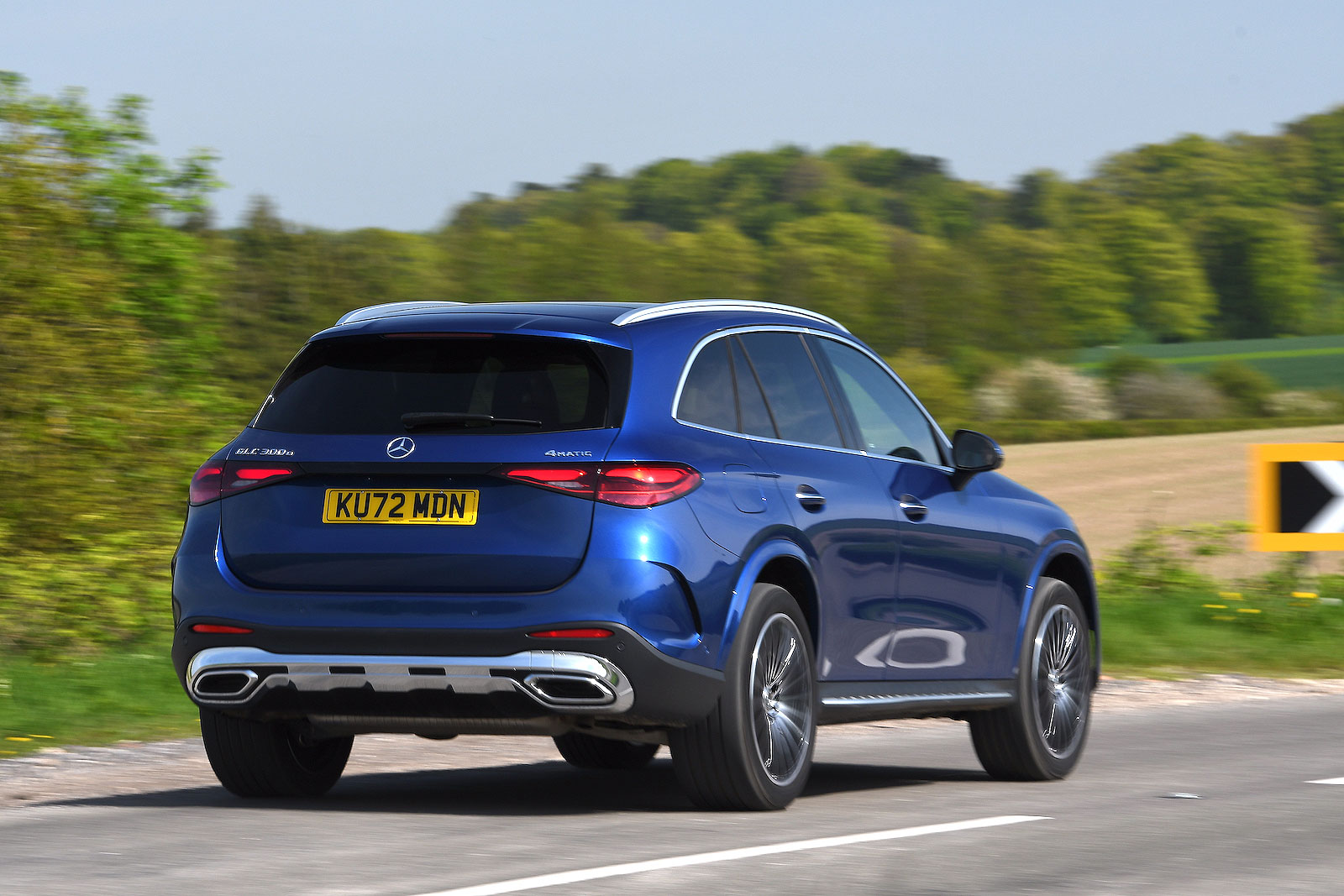 Used Mercedes GLC 2023-present rear driving blue