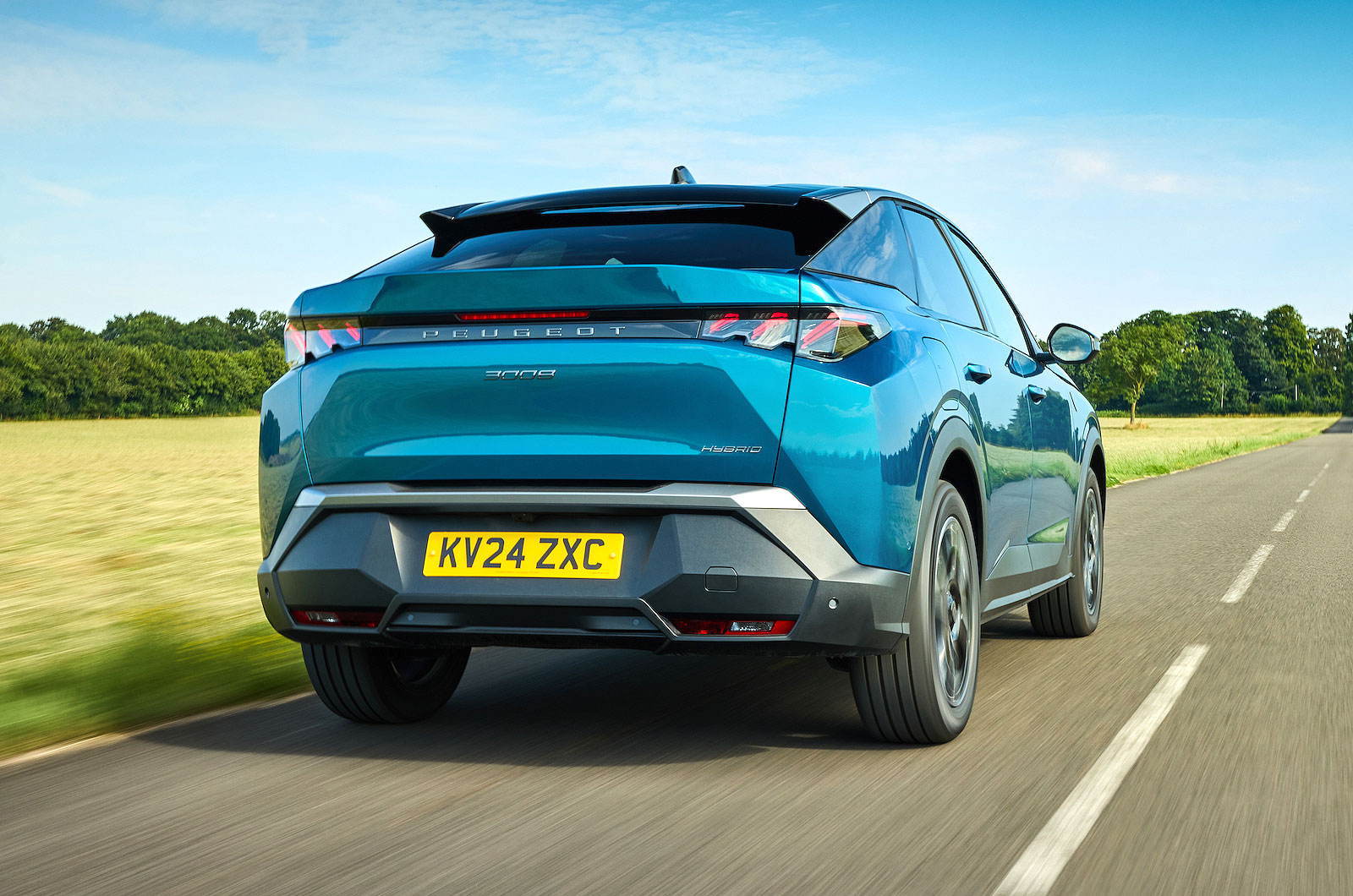 Used Peugeot 3008 2024-present rear driving blue
