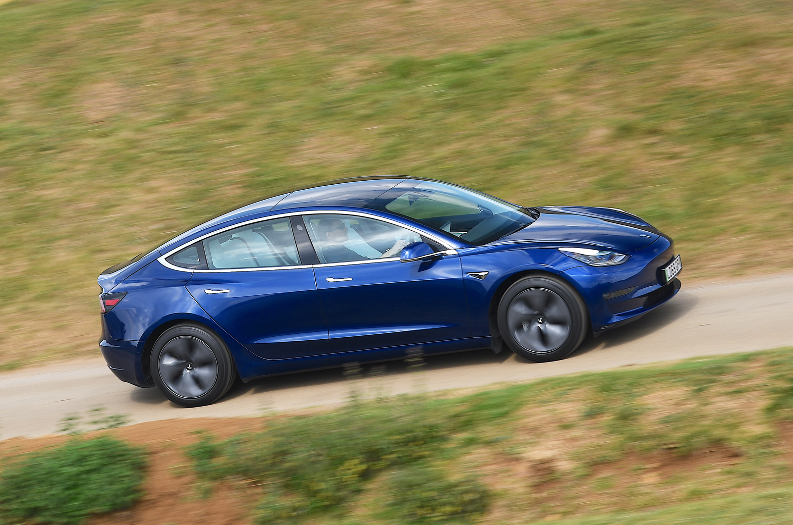 Used Tesla Model 3 Performance LT side driving