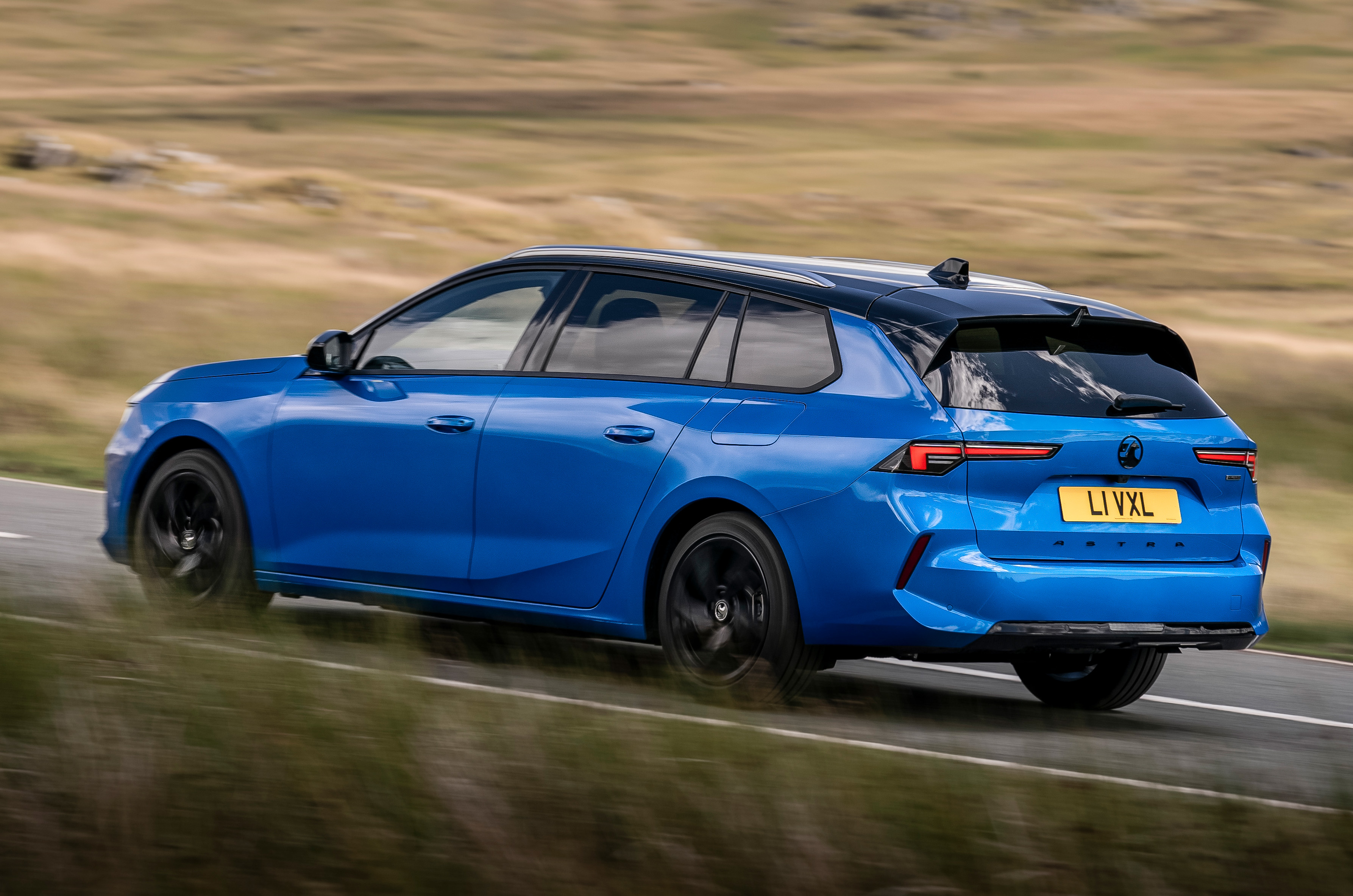 Vauxhall Astra Sports Tourer PHEV rear driving