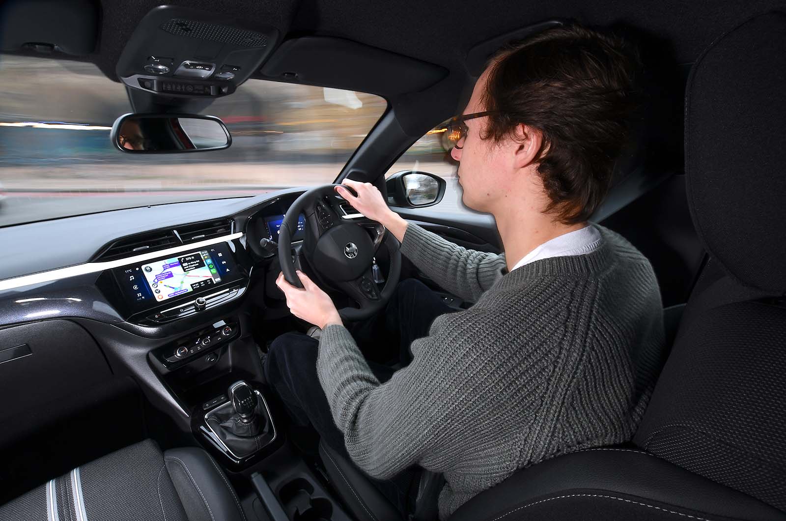 Vauxhall Corsa with George Hill driving