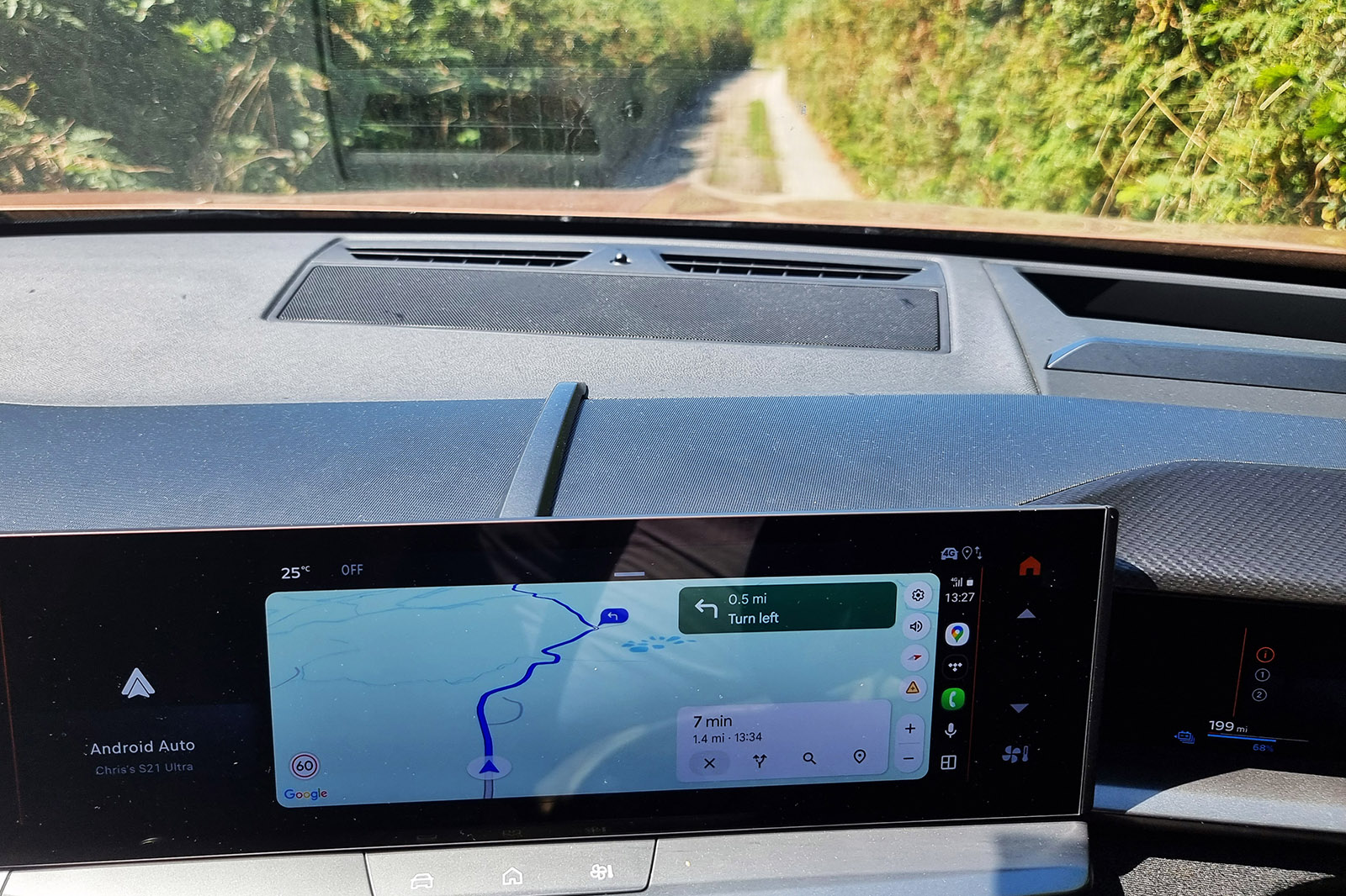 Vauxhall Grandland Electric 2025 long-term test Google Maps