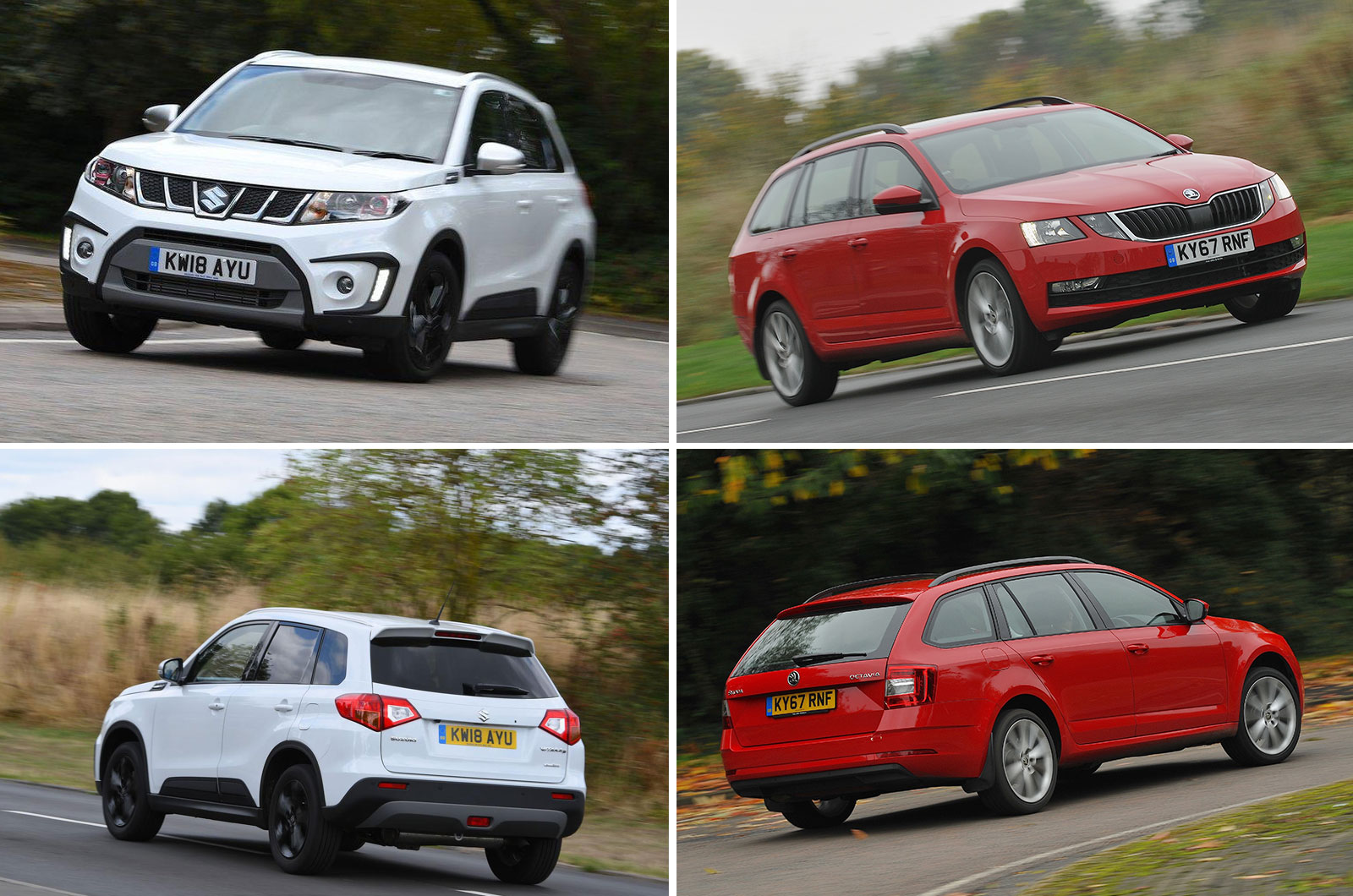 Suzuki Vitara and Skoda Octavia Estate