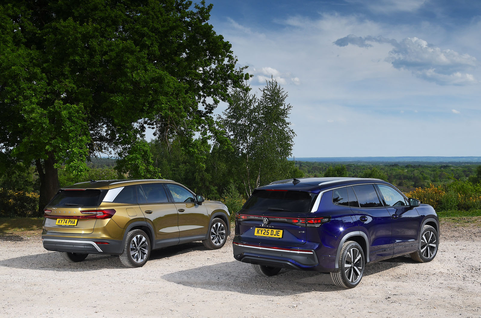 Volkswagen Tayron vs Skoda Kodiaq rears