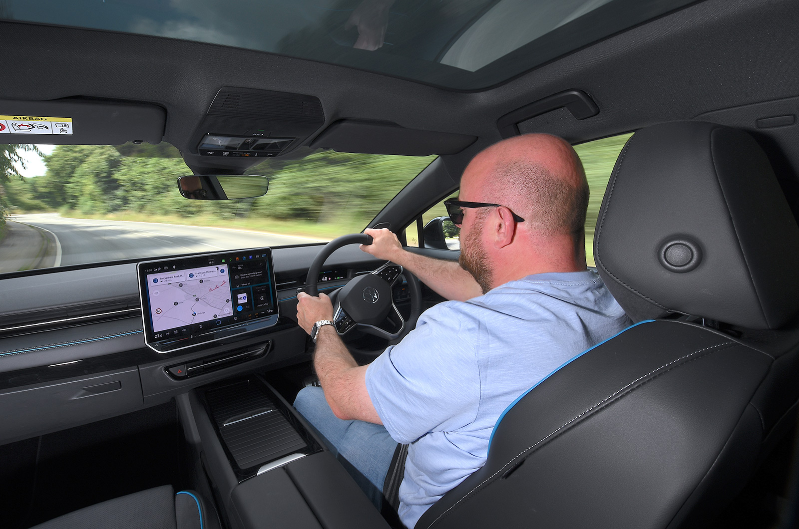 Volkswagen ID 7 dashboard, driving