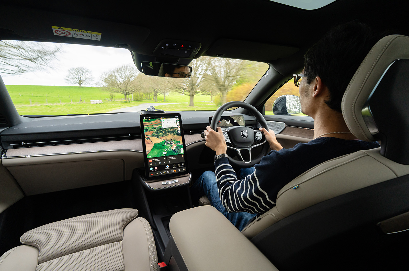 Lawrence Cheung driving the Volvo ES90
