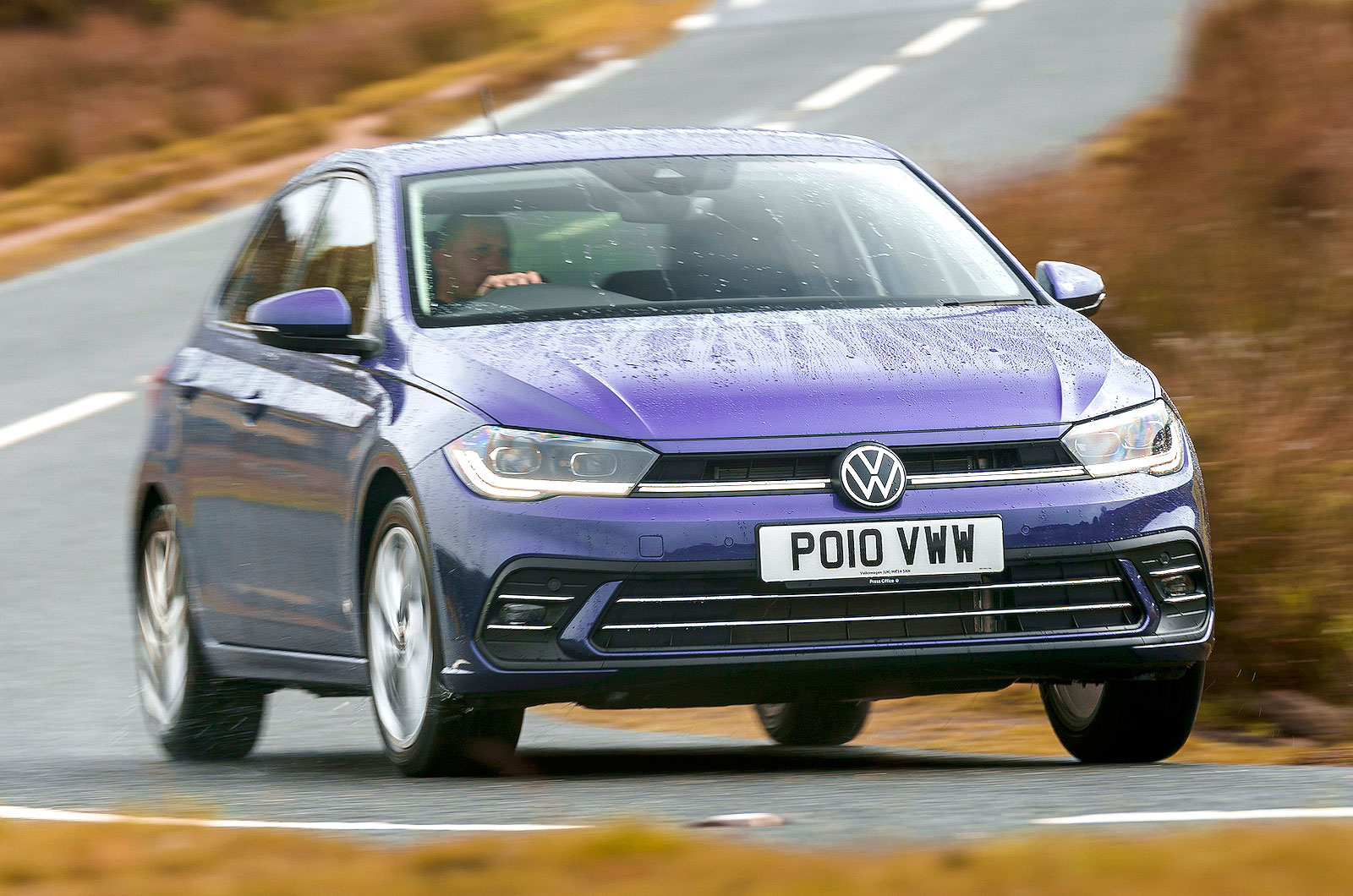 VW Polo front cornering