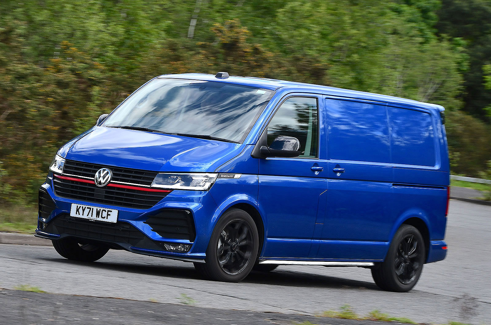 VW Transporter T6.1 front cornering