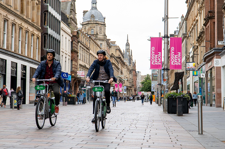 OVO e-bikes in Glasgow lead