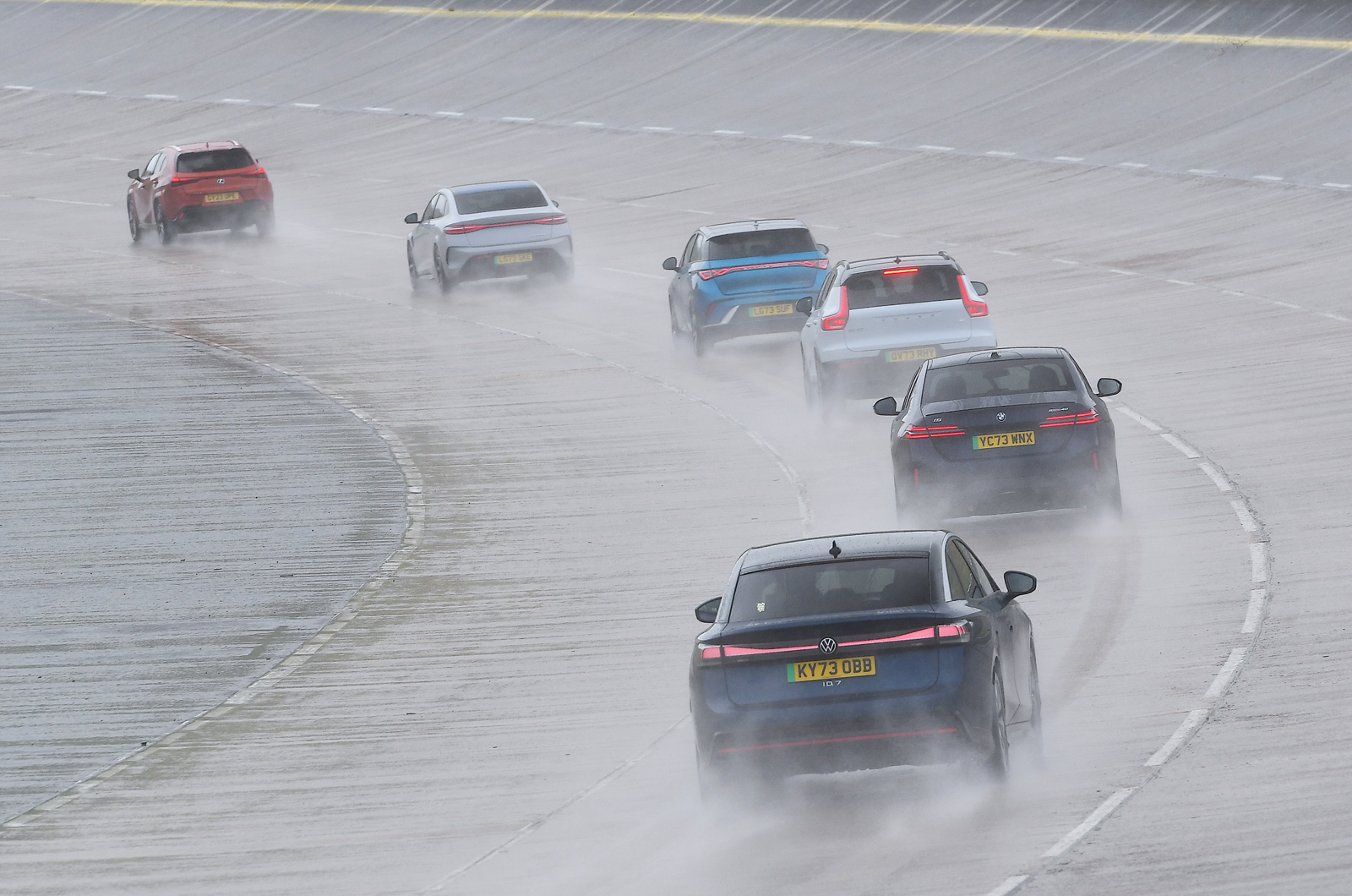 Winter electric car range test