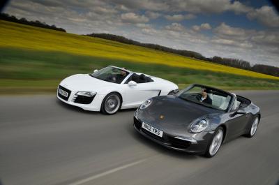 Used test: Audi R8 Spyder vs Porsche 911 Cabriolet