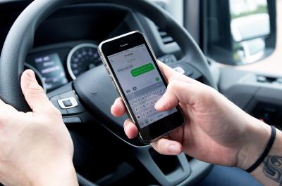 Person on phone while driving