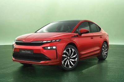 2025 Skoda Enyaq coupe front three quarter
