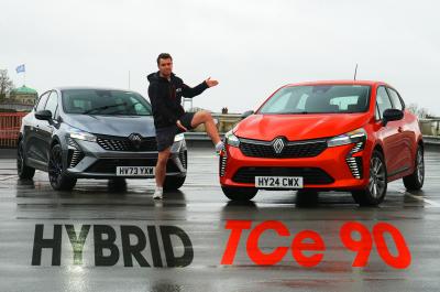 Jonty with a petrol and hybrid Clio