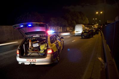 Police at accident
