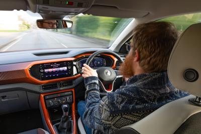 2020 VW T-Cross LT over the shoulder