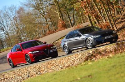 Alfa Romeo Giulia Quadrifoglio vs BMW M3 fronts
