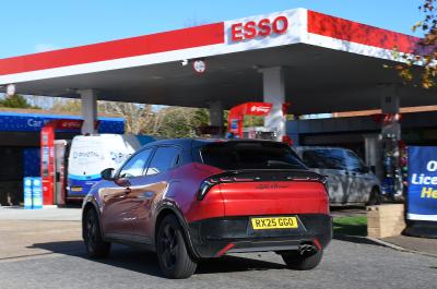Alfa Romeo Junior LT at petrol station