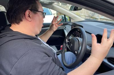 Darren getting angry at his Skoda Enyaq