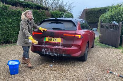 Vauxhall-Astra-electric-long-termer-washing-car