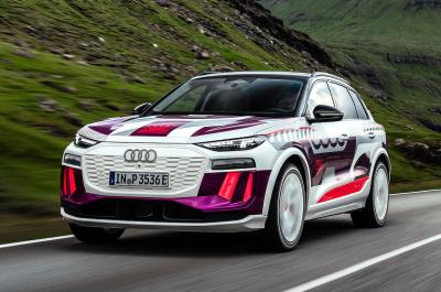 Audi Q6 e-tron front left driving