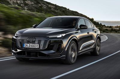 Audi Q6 e-tron SUV driving front