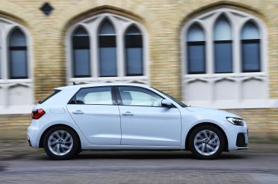 Audi A1 side - white 19-plate car