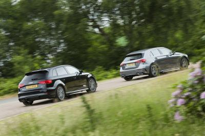 Audi A3 and Mercedes A-Class side