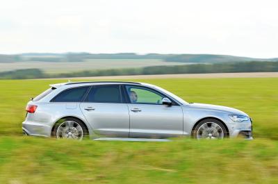 Audi A6 Avant side - 66 plate