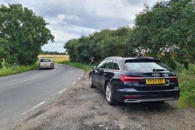 Audi A6 Avant long-term test parked twisty road