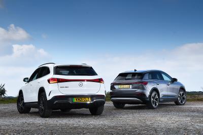 Audi Q4 e-tron vs Mercedes EQA rear static