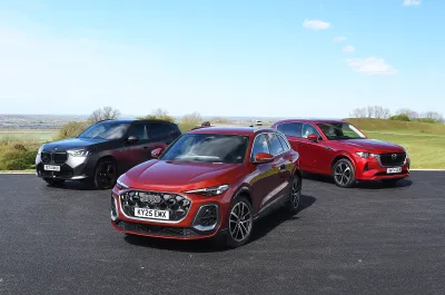Audi Q5 vs BMW X3 vs Mazda CX-60 fronts