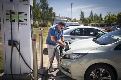 Nissan Leaf charging